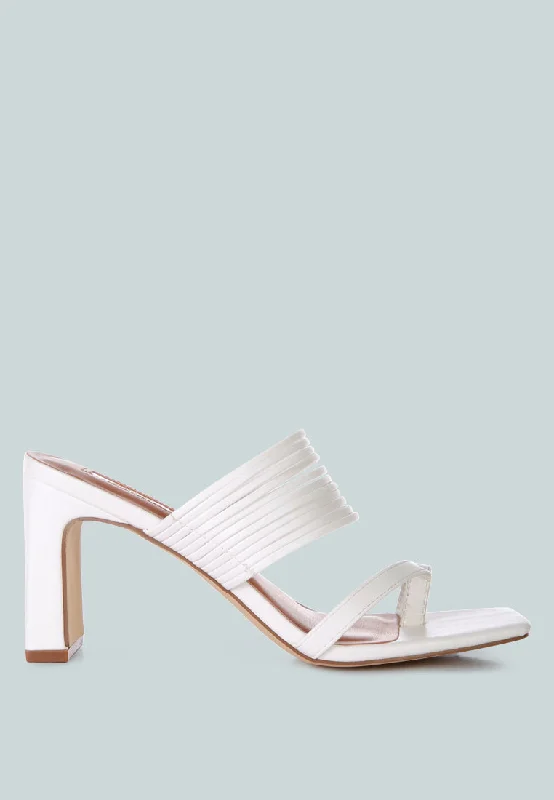 Follow Me Mid Block Heel Sandals