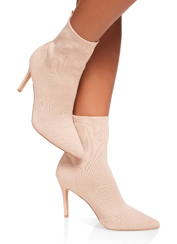 Pointed Toe Stiletto Sock Boots