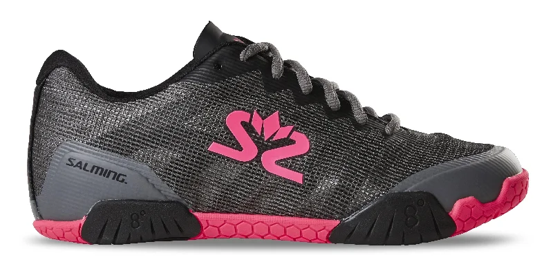 Salming Hawk Gunmetal/Pink Women's Court Shoes