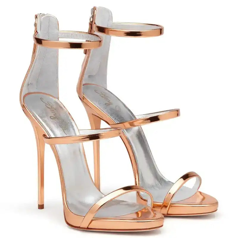 Rose Gold Lacquer Leather