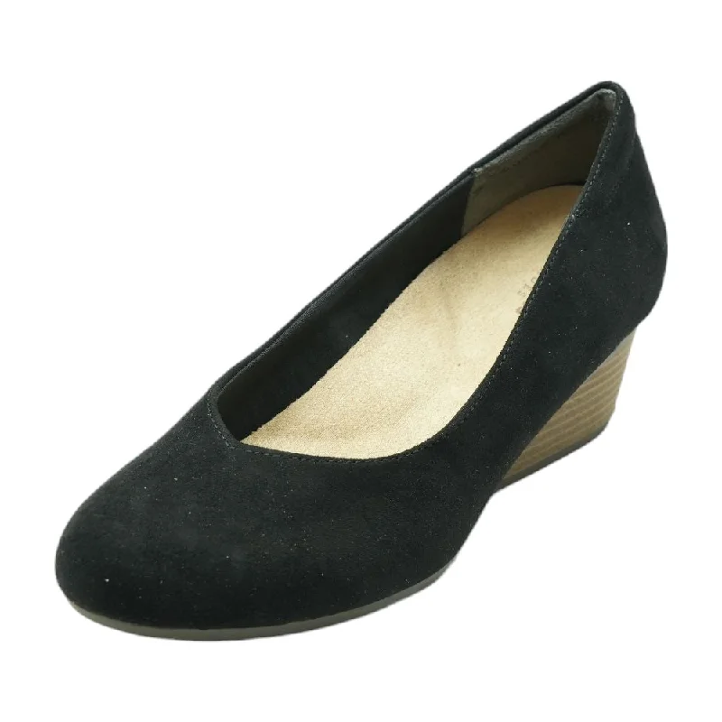 Black Wedge Heels
