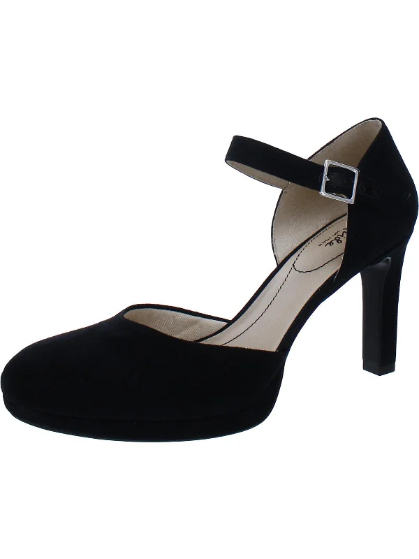 Jean Womens Faux Suede Pumps Mary Jane Heels