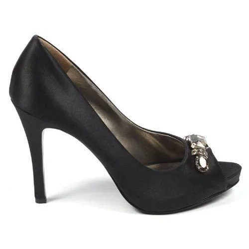Black 10 US - 41.5 EUR Nine West Womens Pump Open Toe PTLYNNROSE BLACK