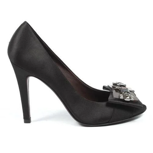 Black 40 EUR - 10 US Max Azria ladies pump open toe MA-ISHA BLACK