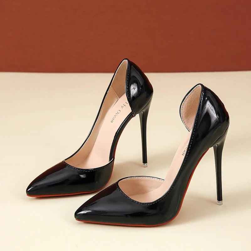 Large Size 45 Women Pumps Candy Color Boat Shoes High Heels Wedding Shoes