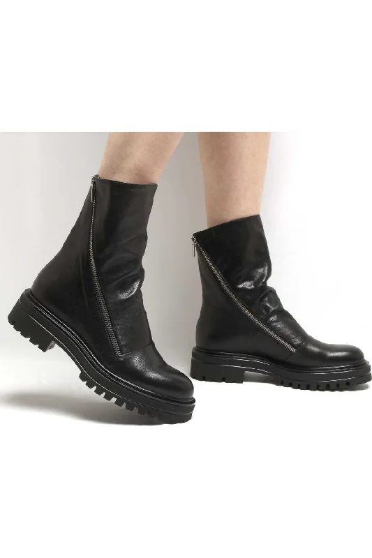 Michele Lopriore Arizona Combat Boots | Leather Black