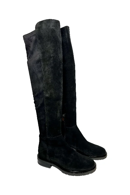 Michele Lopriore Jaime Over the Knee Suede Boots | Nero (Black)