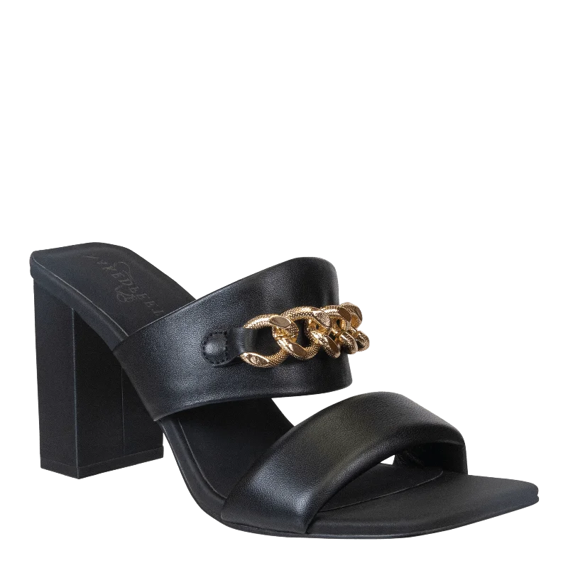 NAKED FEET - PROPRIETY in BLACK Heeled Sandals