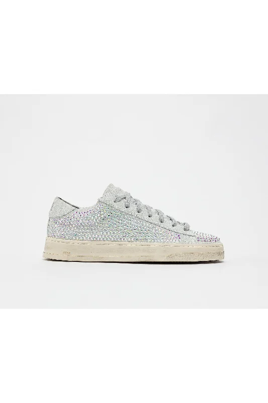 P448 Jack Strass Sneakers | Strass -Off White/Crystals | Clearance Final Sale