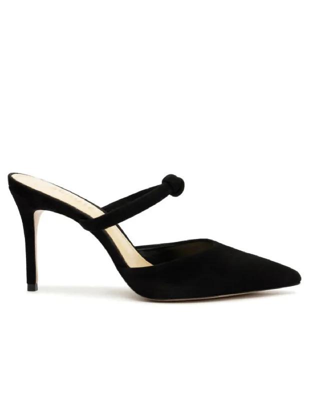 Pearl Casual Nubuck Pump In Black