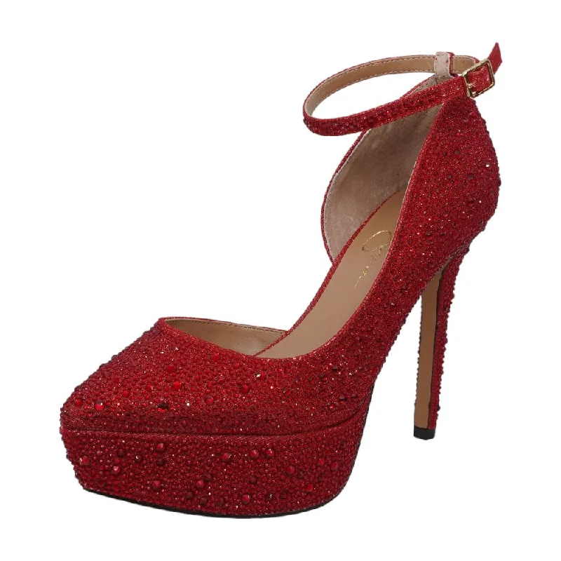 Red Platform Pump Heels