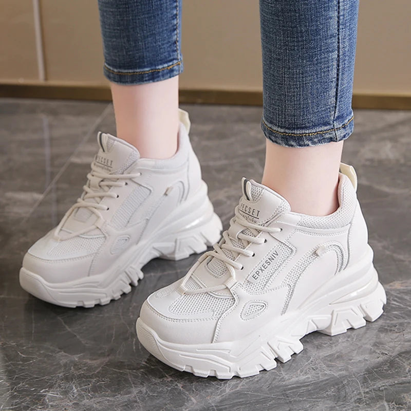 Sohiwoo Hidden Heels Sneakers for Women Breathable Mesh Platform Sports Shoes Woman Mix Color Height Increasing Casual Shoes Sohiwoo Hidden Heels Sneakers for Women Breathable Mesh Platform Sports Shoes Woman Mix Color Height Increasing Casual Shoes