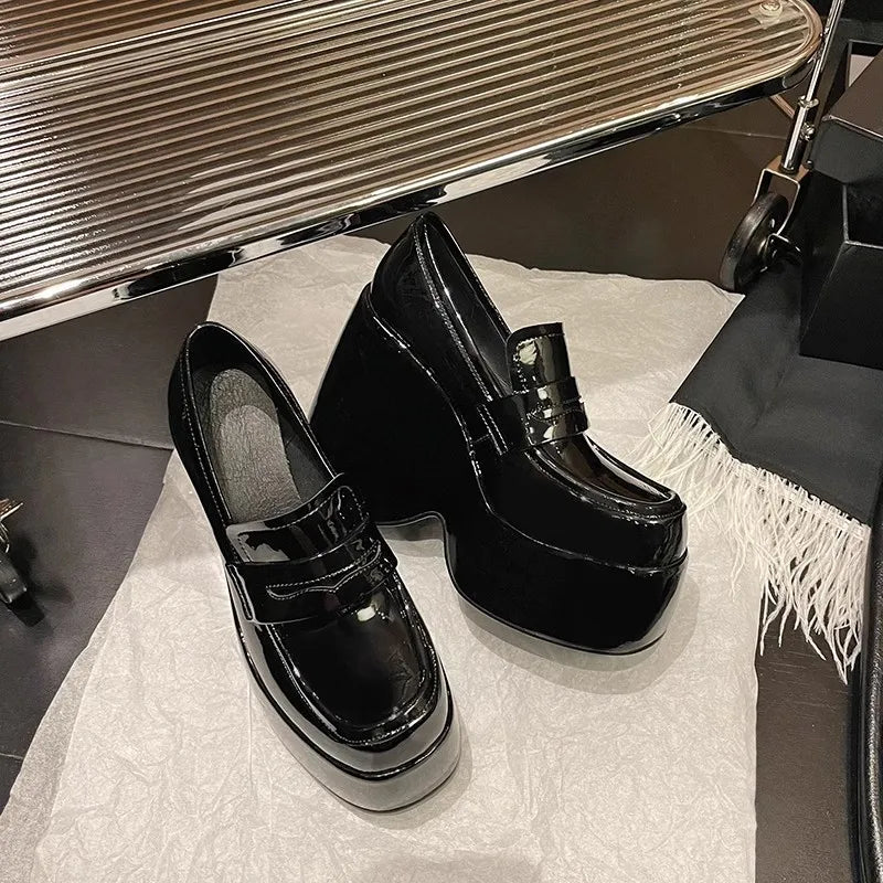 Black patent leather