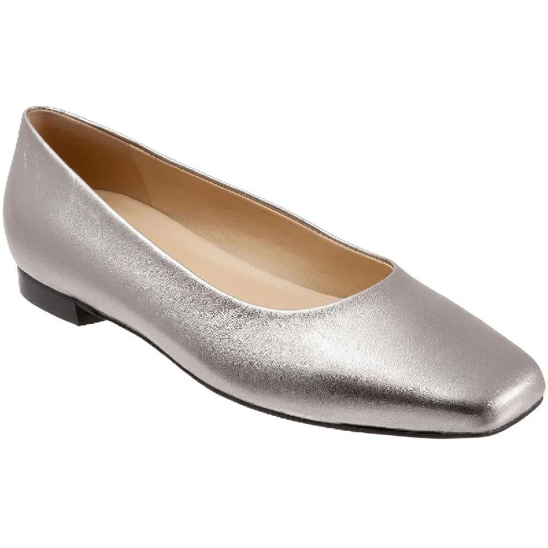 Trotters Womens Honor Leather Square Toe Loafers