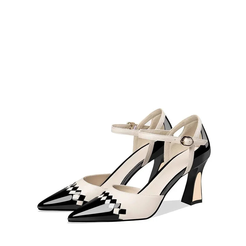 Women Cute Sweet Beige Office European Stylish Heel Shoes Lady Casual Black