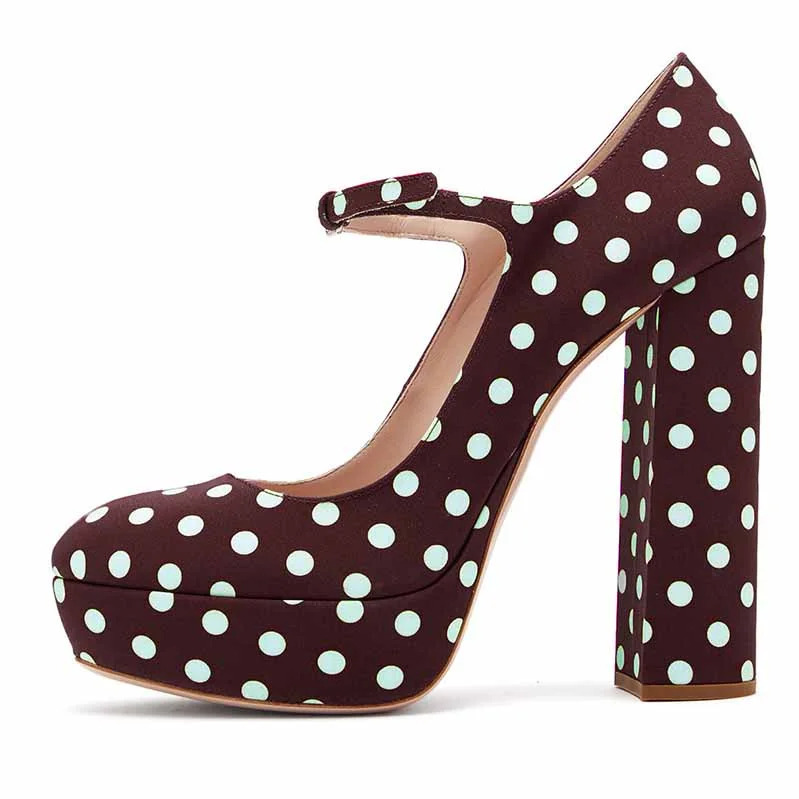 Brown polka dots.