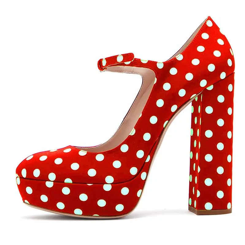 Red polka dots