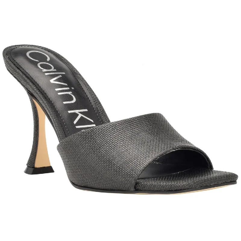 Bradon Womens Canvas Slip On Heels