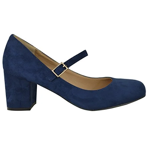 Navy Blue Faux Suede