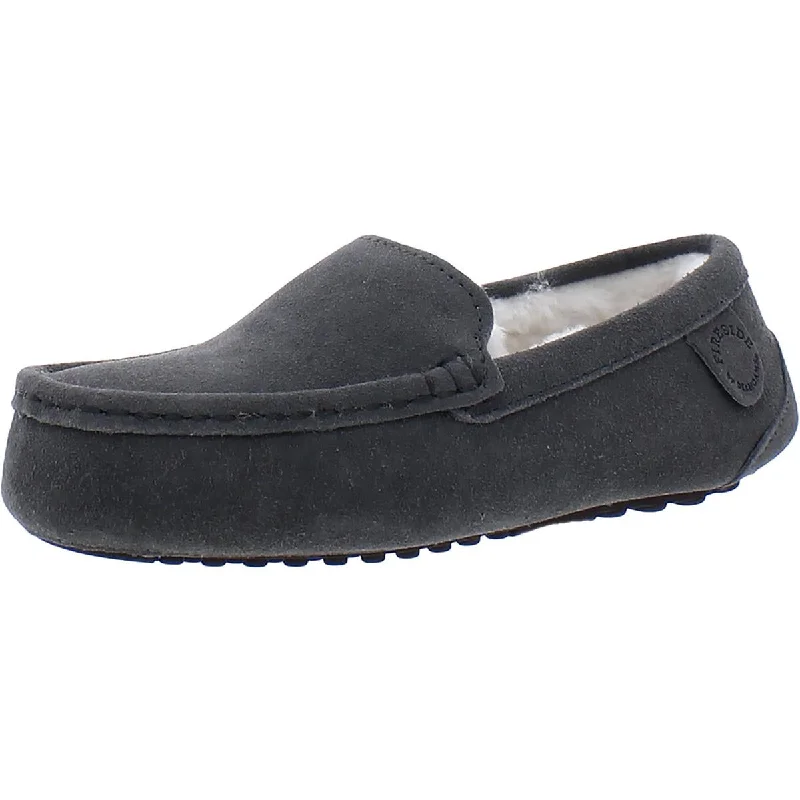 Fireside by Dearfoams Womens Suede Comfy Bootie Slippers