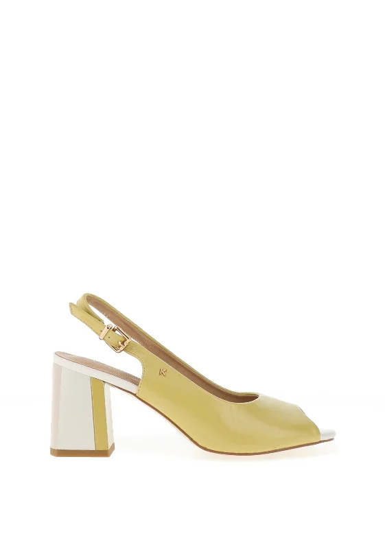 Kate Appleby Helier Boucle Heeled Loafers, Citrine