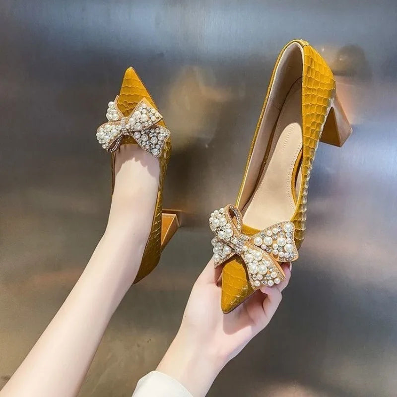 Flat Shoes for Women Loafers Gold Satin High Heels Bridal Shoes