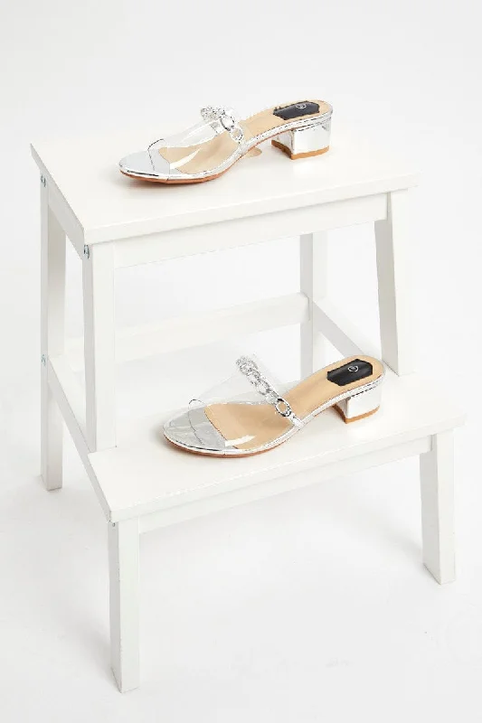 Silver Chain Detail Heels