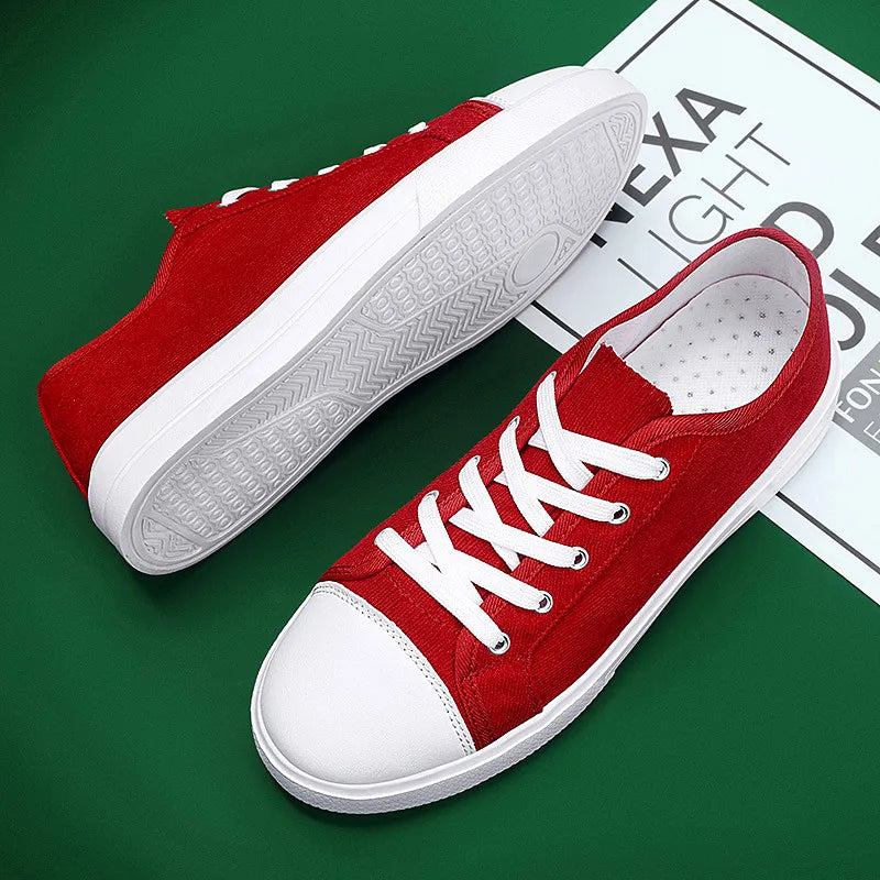 Sohiwoo New Men's Shoes Lightweight Casual Classic Skate Shoes Men Fashion Low-heeled Canvas Sneakers Non-slip Men Sneakers Zapatillas Hombre Sohiwoo New Men's Shoes Lightweight Casual Classic Skate Shoes Men Fashion Low-heeled Canvas Sneakers Non-slip Men Sneakers Zapatillas Hombre
