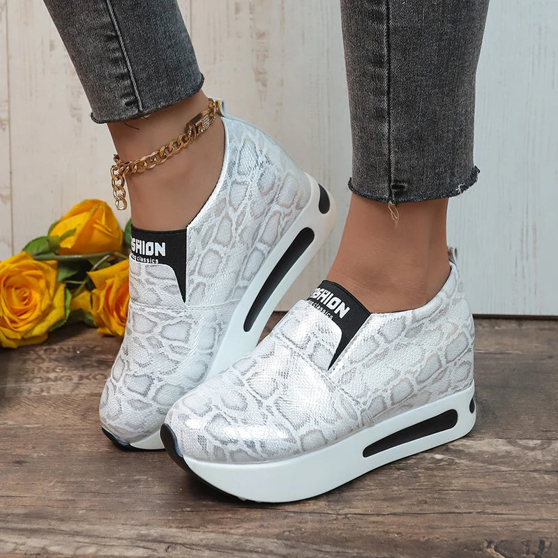 Sohiwoo Print Loafers Shoes Women 2024 Spring Slip-On Hidden Heels Sneakers Woman Pu Leather Chunky Platform Sports Shoes Ladies Sohiwoo Print Loafers Shoes Women 2024 Spring Slip-On Hidden Heels Sneakers Woman Pu Leather Chunky Platform Sports Shoes Ladies