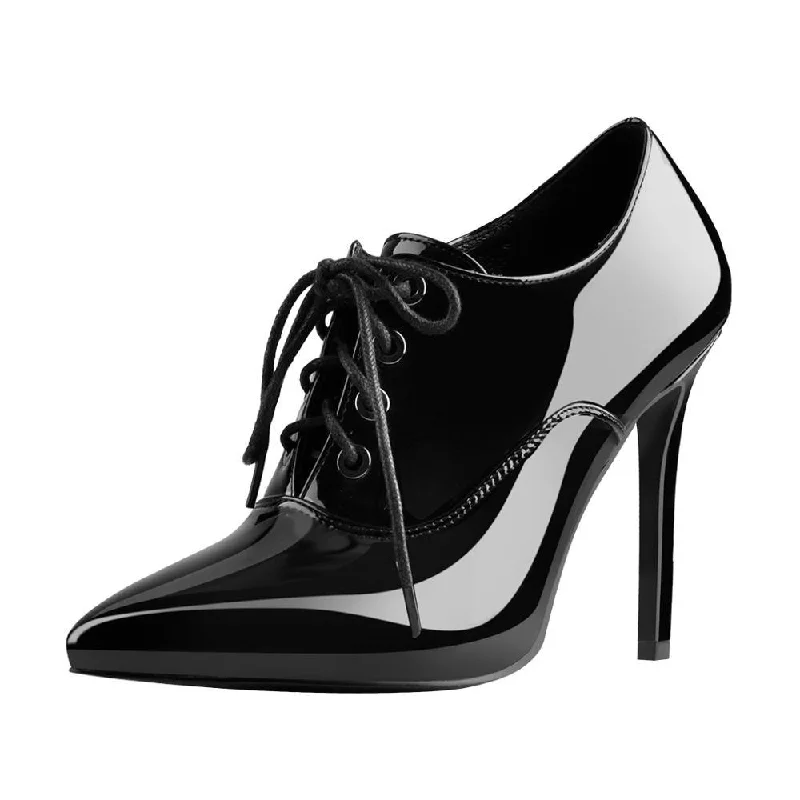 Vintage  Oxfords Lace Up High Heel Pumps