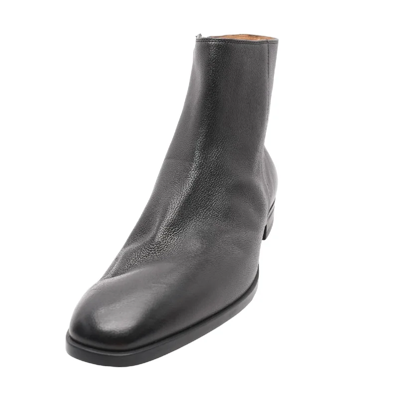 Black Leather Chelsea Boots