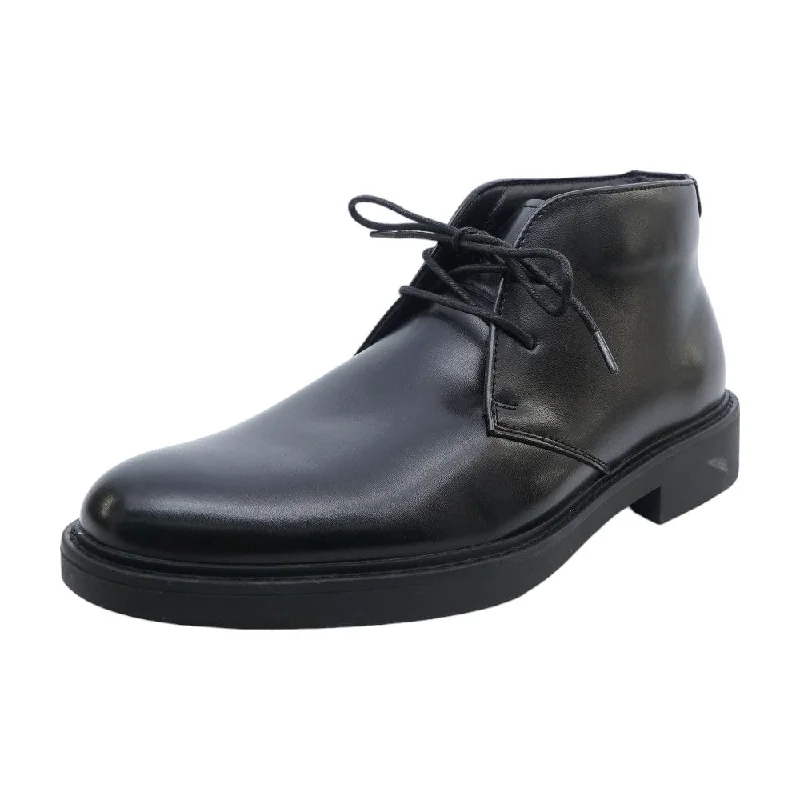 Black Manmade Chukka Boots