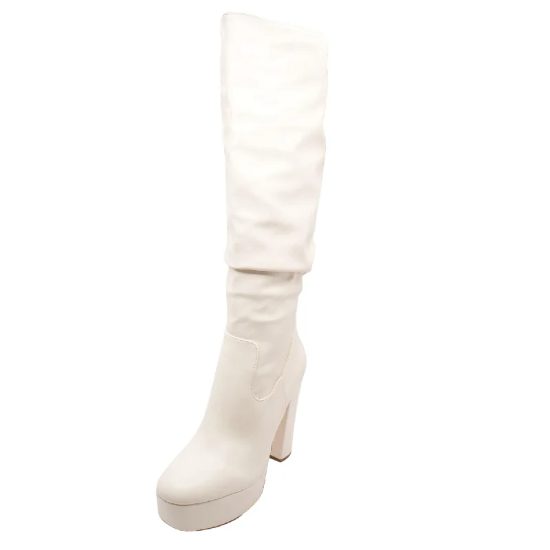 Ivory Knee High Boots