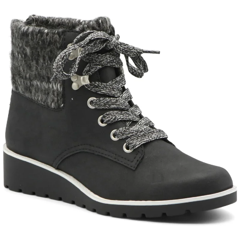 Adrienne Vittadini Womens TRILOGY Comfort Zip Up Closure Ankle Boots