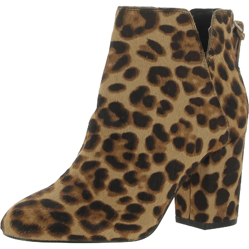 Aldo Womens Dominicaa  Calf Hair Round Toe Ankle Boots