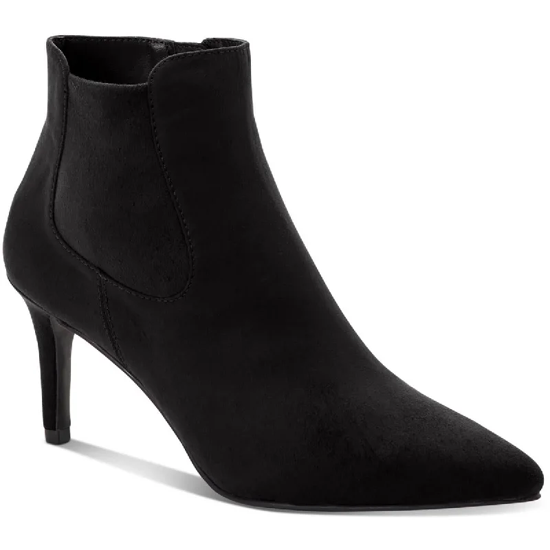 Alfani Womens Jacklynnel Leather Stiletto Ankle Boots