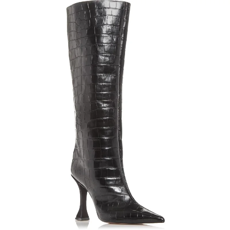 Aqua Womens LEATHER POINTED TOE Knee-High Boots