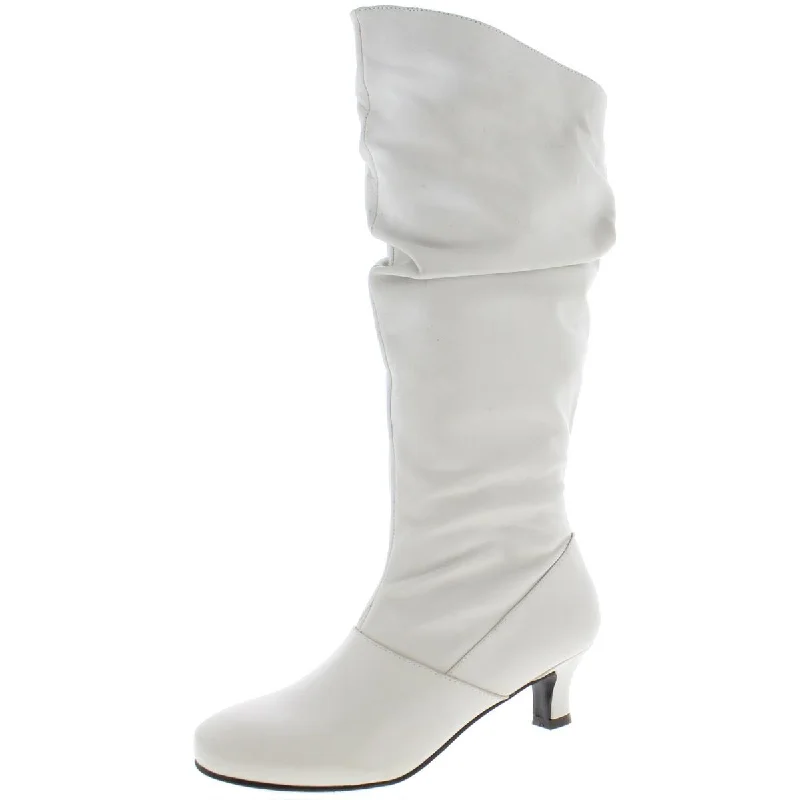 Array Womens Groovey Leather Pull On Knee-High Boots