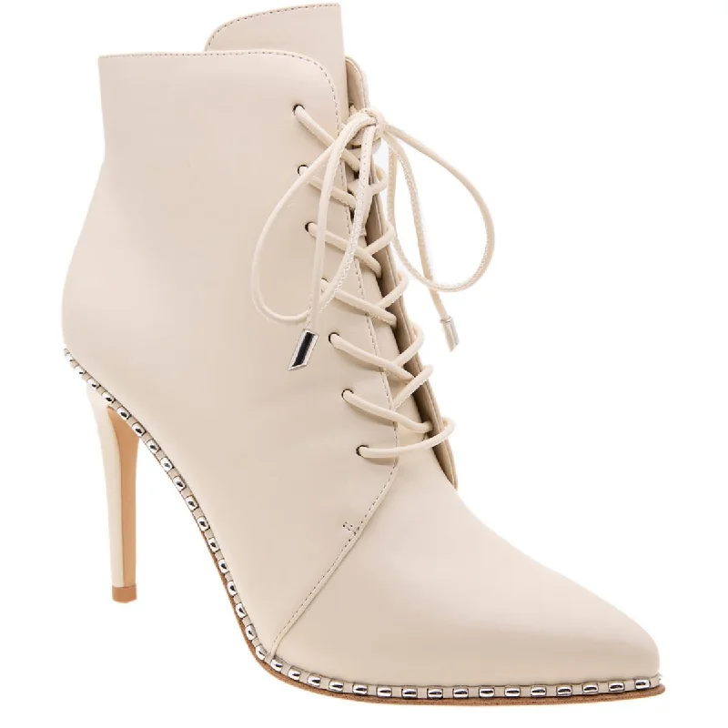 BCBGeneration Womens Haxah Faux Leather Pointed Toe Booties