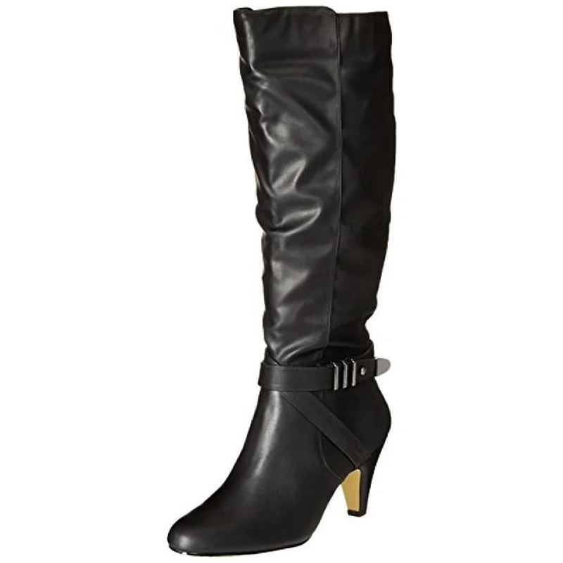 Bella Vita Womens Tanner II Plus WC Faux Leather Knee-High Harness Boots
