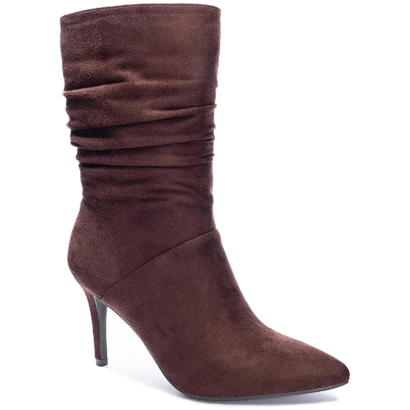 CL by Laundry Womens Refine  Pointed Toe Pull On Mid-Calf Boots