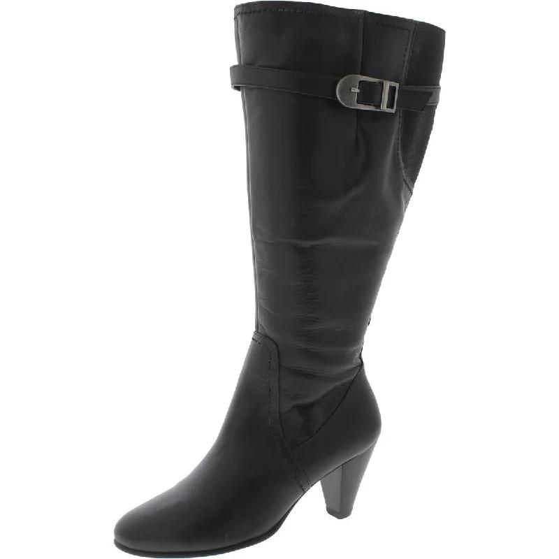 David Tate Womens Darling Leather Tall Mid-Calf Boots