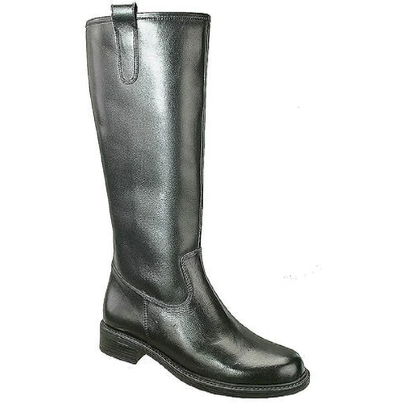 David Tate Womens Leather Wide Calf Mid-Calf Boots