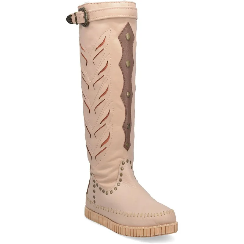 Dingo Womens Leather Faux Fur Lined Cowboy, Western Boots