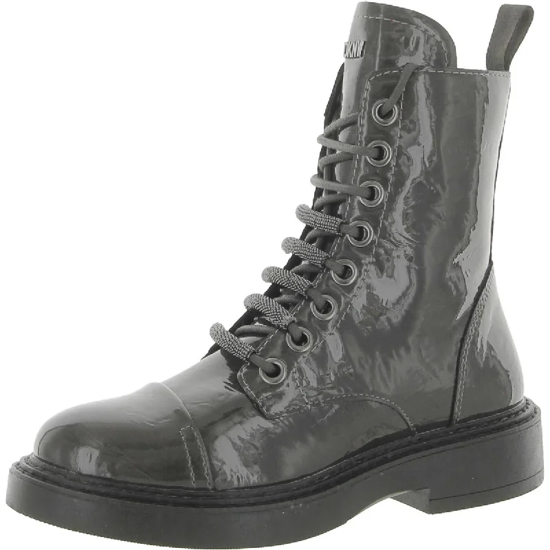 DKNY Womens Katlyn Lace Up Block Heel Combat & Lace-up Boots