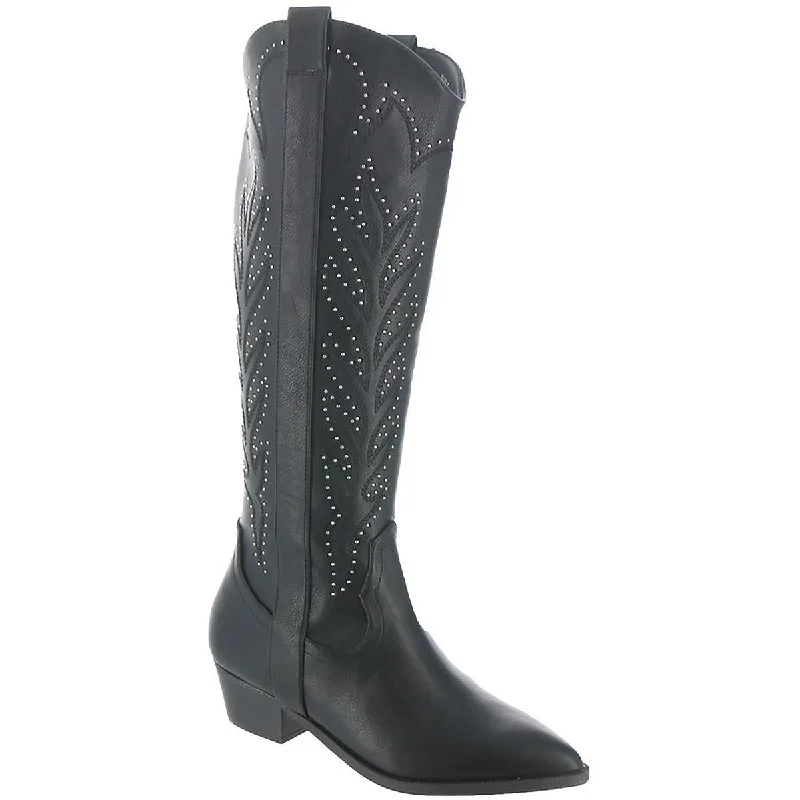 DV By Dolce Vita Womens Kitschy  Laceless Studded Cowboy, Western Boots
