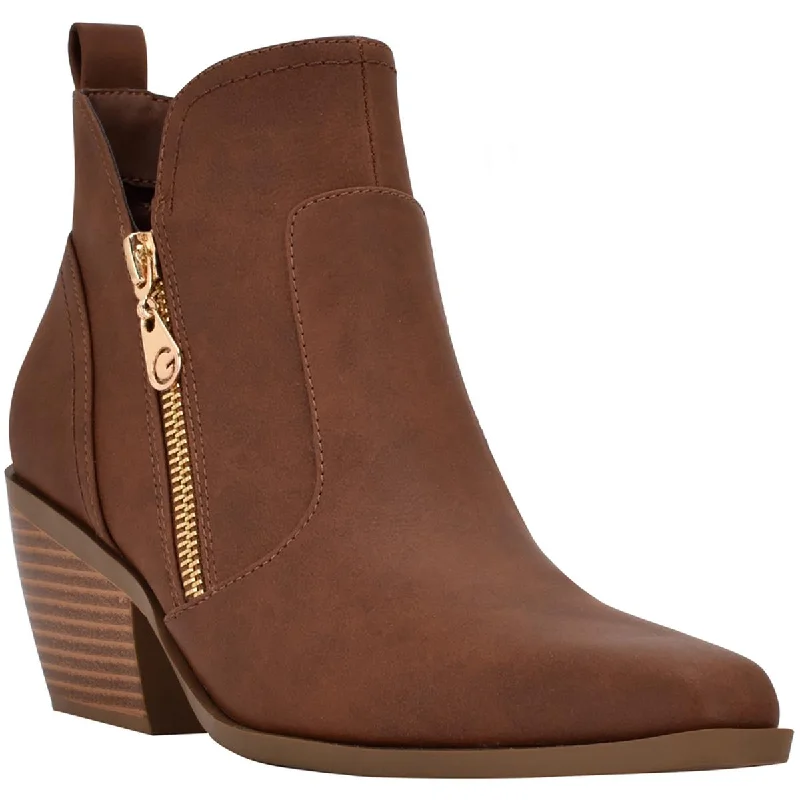GBG Los Angeles Womens VISSA Pointed toe Block heel Cowboy, Western Boots