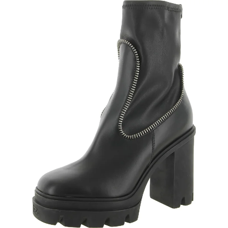 Giuseppe Zanotti Womens Leather Pull On Ankle Boots