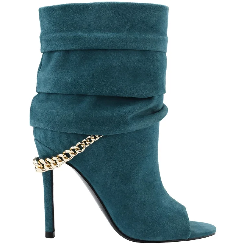 Guess Womens Adilee Leather Peep Toe Booties