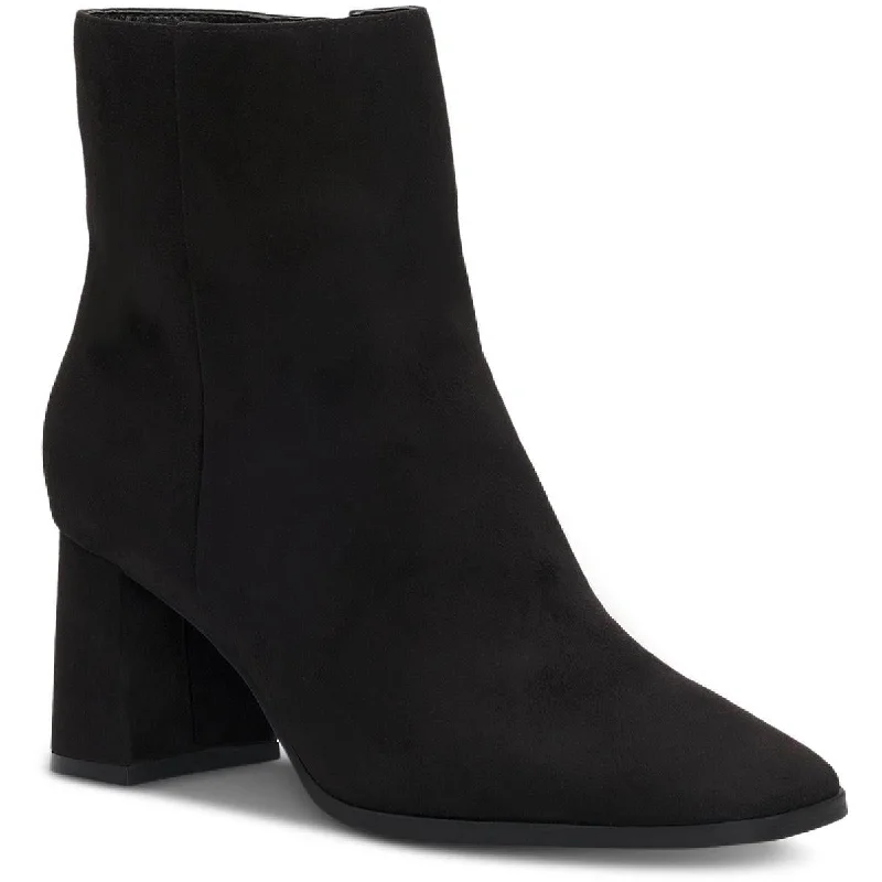 INC Womens Dasha Faux Leather Square Toe Ankle Boots